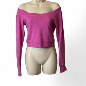 Vintage‎ Cropped Off Shoulder Sweatshirt